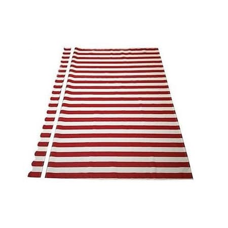 Aleko FAB13X10REDWT05-APE Awning Fabric Replacement Part; Red And White - 13 X 10 Ft.